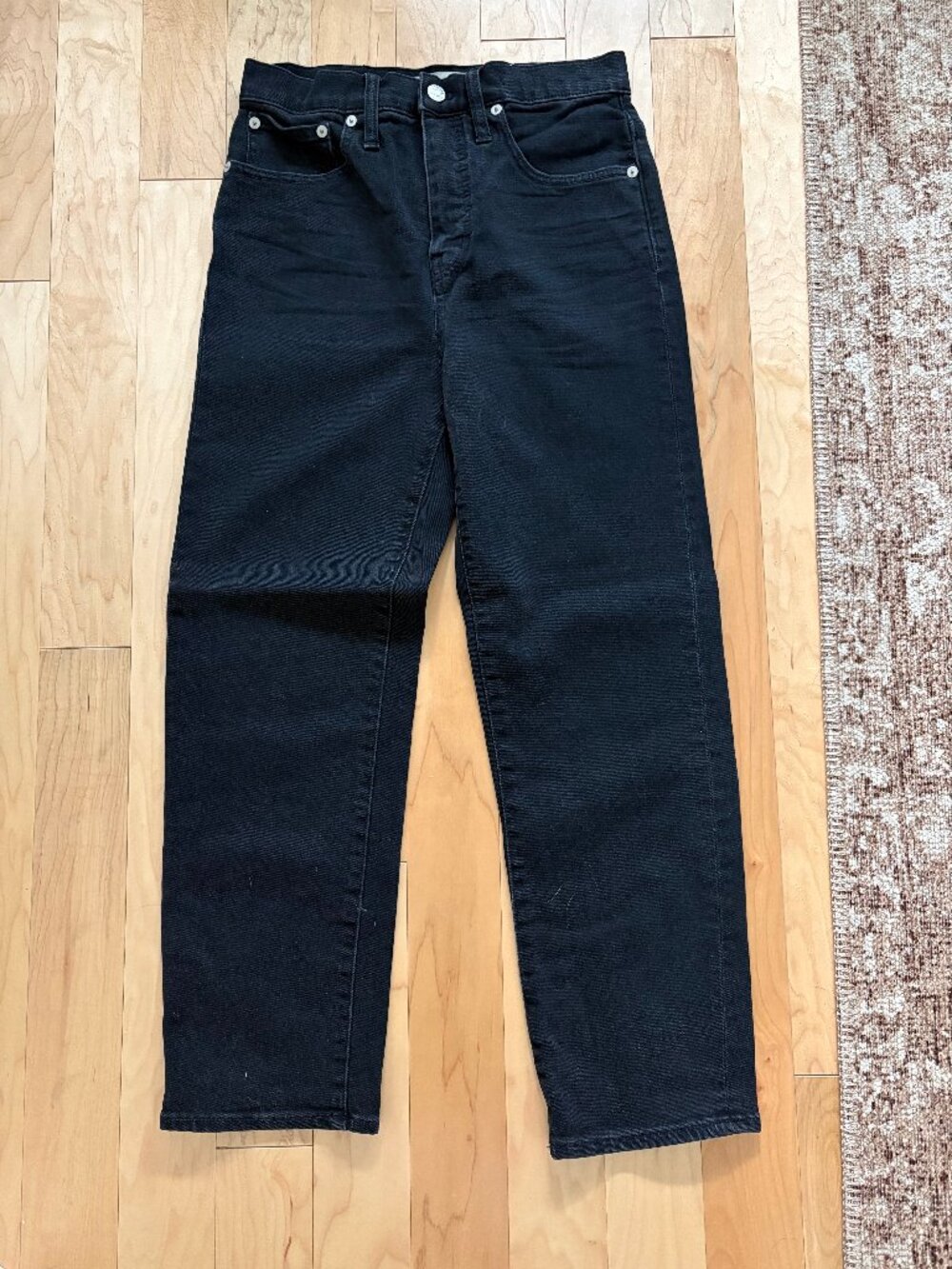 Madewell Black Classic Straight Leg Jean
